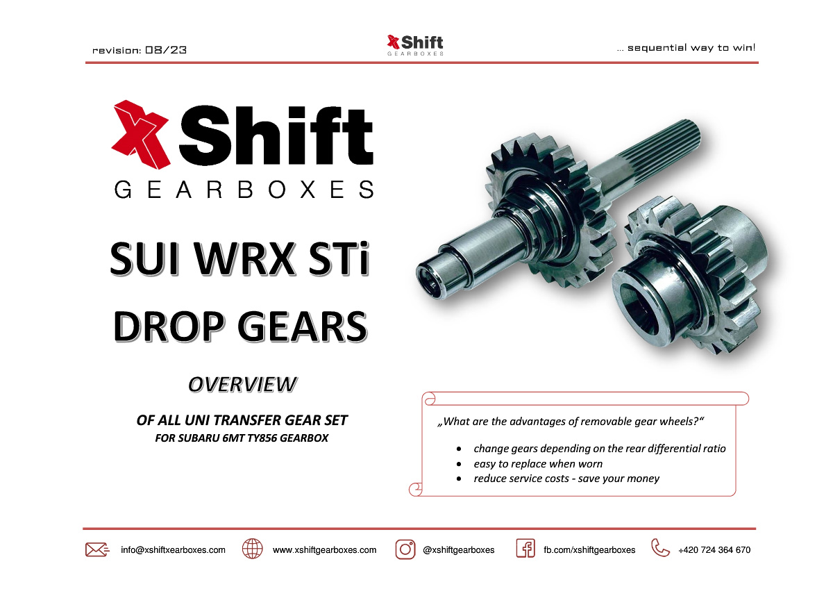 Subaru WRX STi Drop Gears